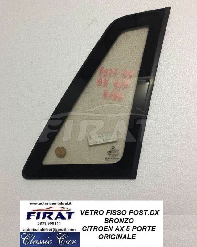 VETRO FISSO CITROEN AX 5P POST.DX BRONZO